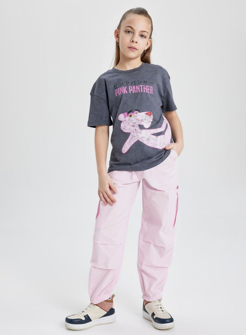 Girl Parachute Cargo Cotton Trousers