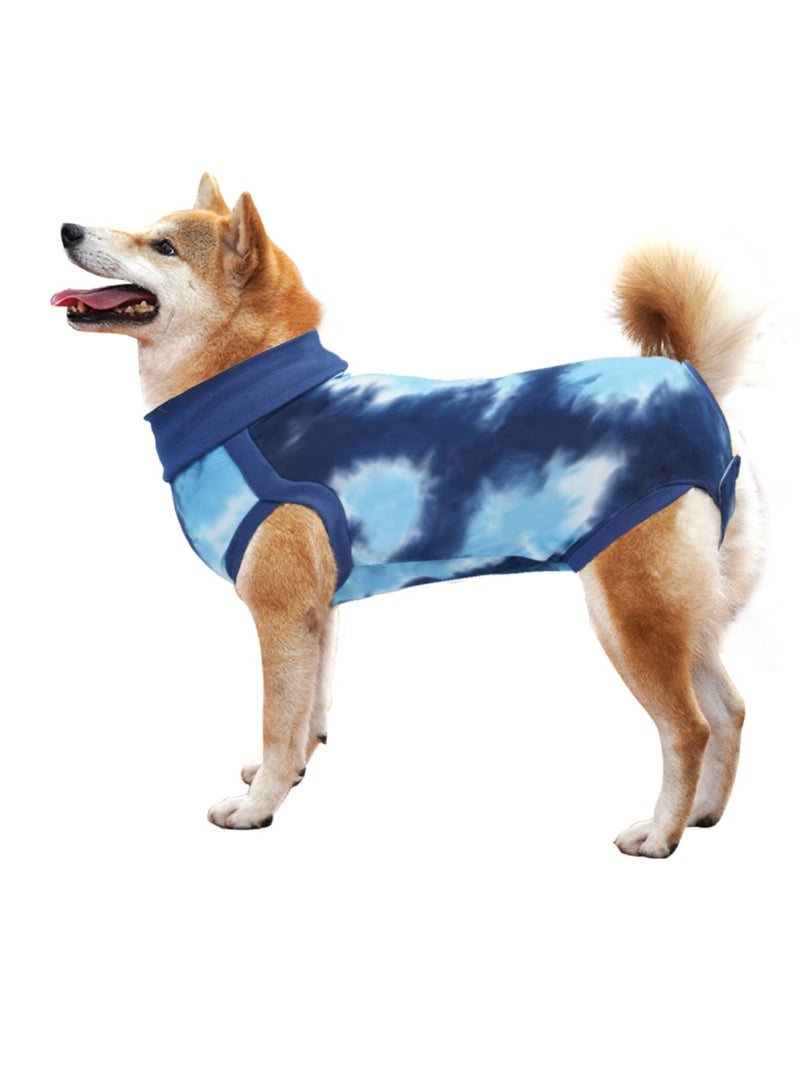 Dog Recovery Suit Soft and Breathable Onesie with Tie Dye Design ECollar Alternative for Abdominal Wounds and Anti-Licking M