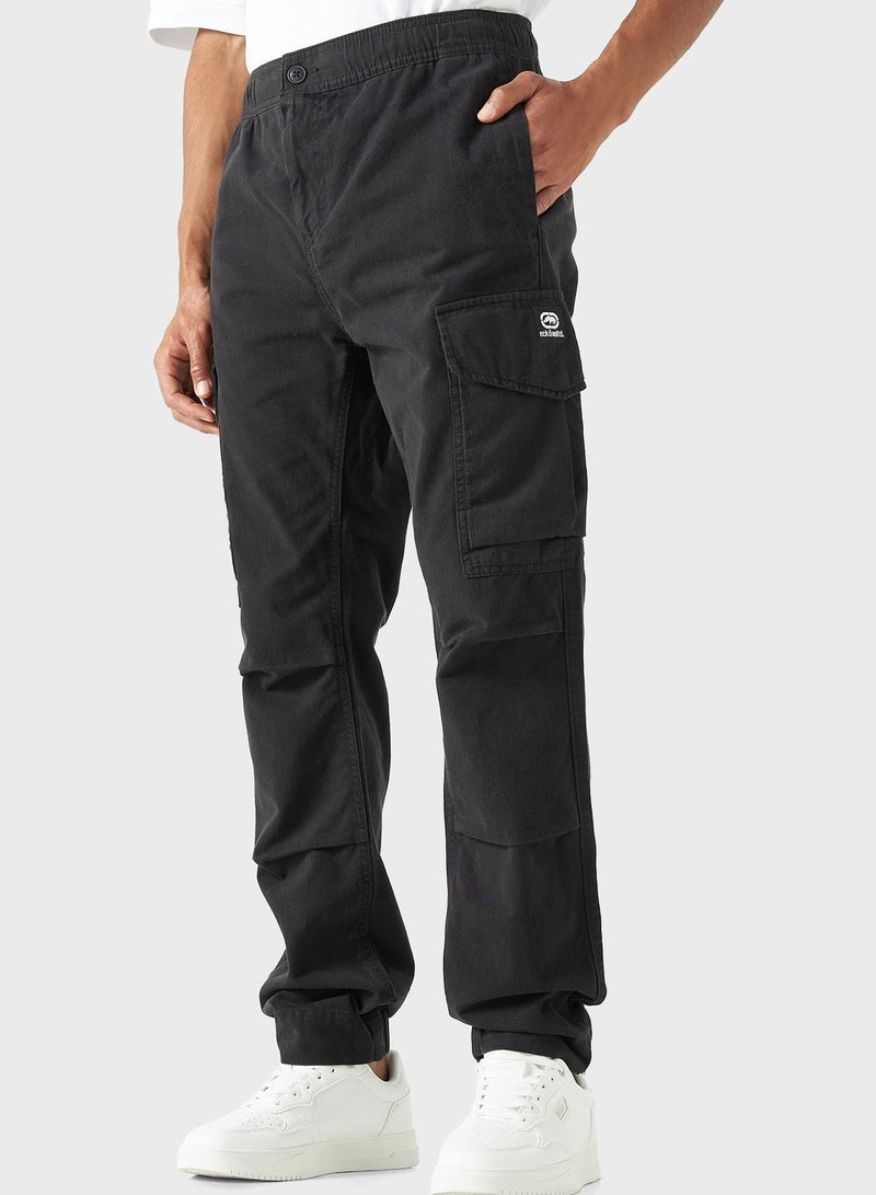 Solid Cargo Pants with multiple Pockets