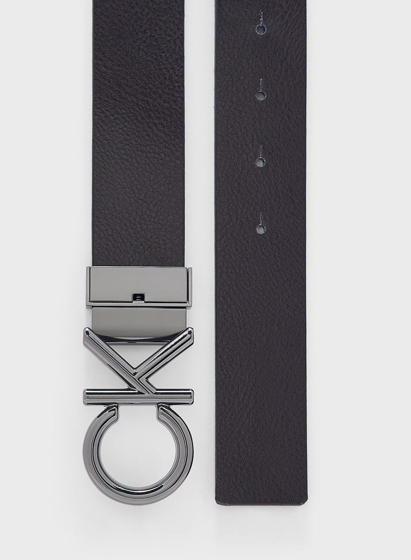 Logo Detailed Allocated Hole Belt