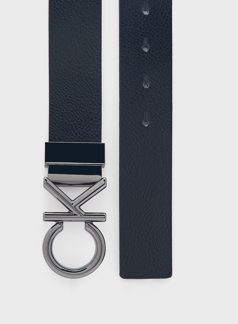 Logo Detailed Allocated Hole Belt