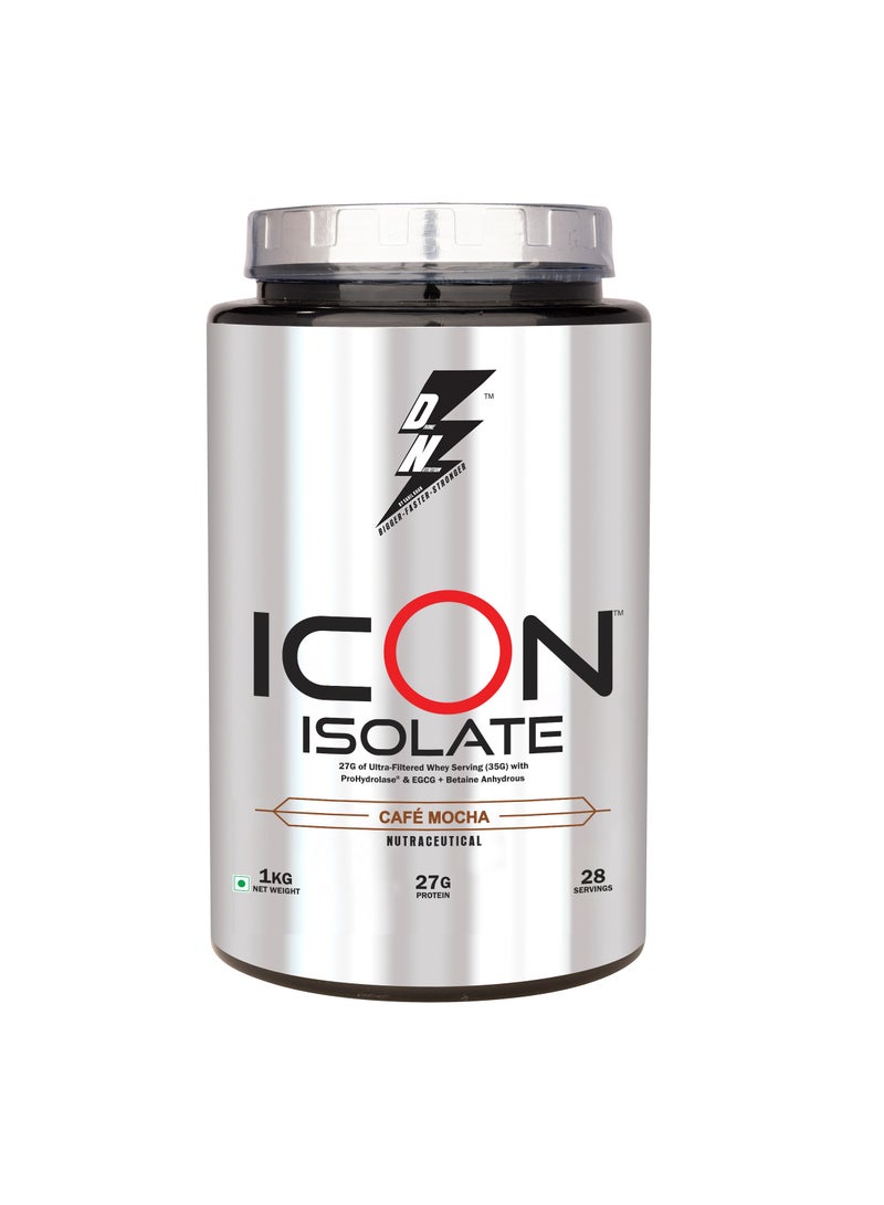 Isolate Protein Powder with 27g Per Serving (Café Mocha) 0.3gm of Carbs and Vitamins for Immune Support Muscle Growth & Post Workout Recovery 28 Servings by Sahil Khan 1kg