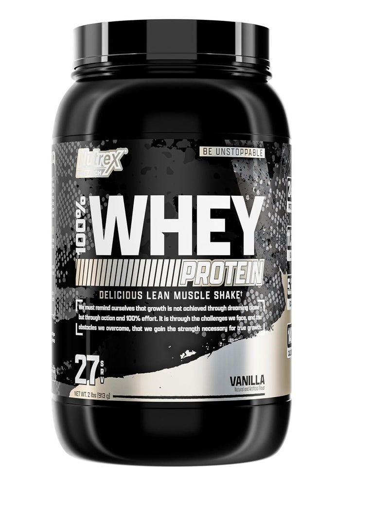 Premium 100% Whey Protein Blend for Optimal Muscle Growth Vanilla 27 servings 2 lbs 913 g