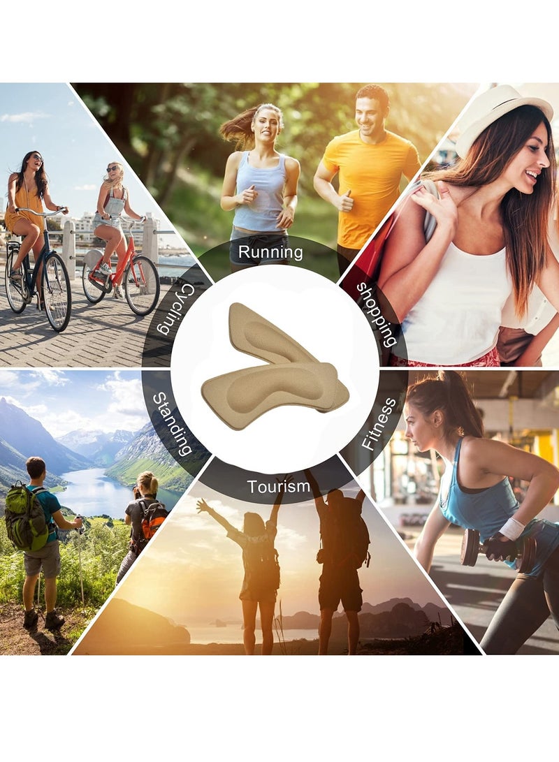 6 Pairs Heel Cushion Pads Heel Shoe Grips Liner Self-adhesive Shoe Insoles Foot Care Protector for Men Women Shoes Too Big, Preventing Heel Rubbing Blister (Multicolor)