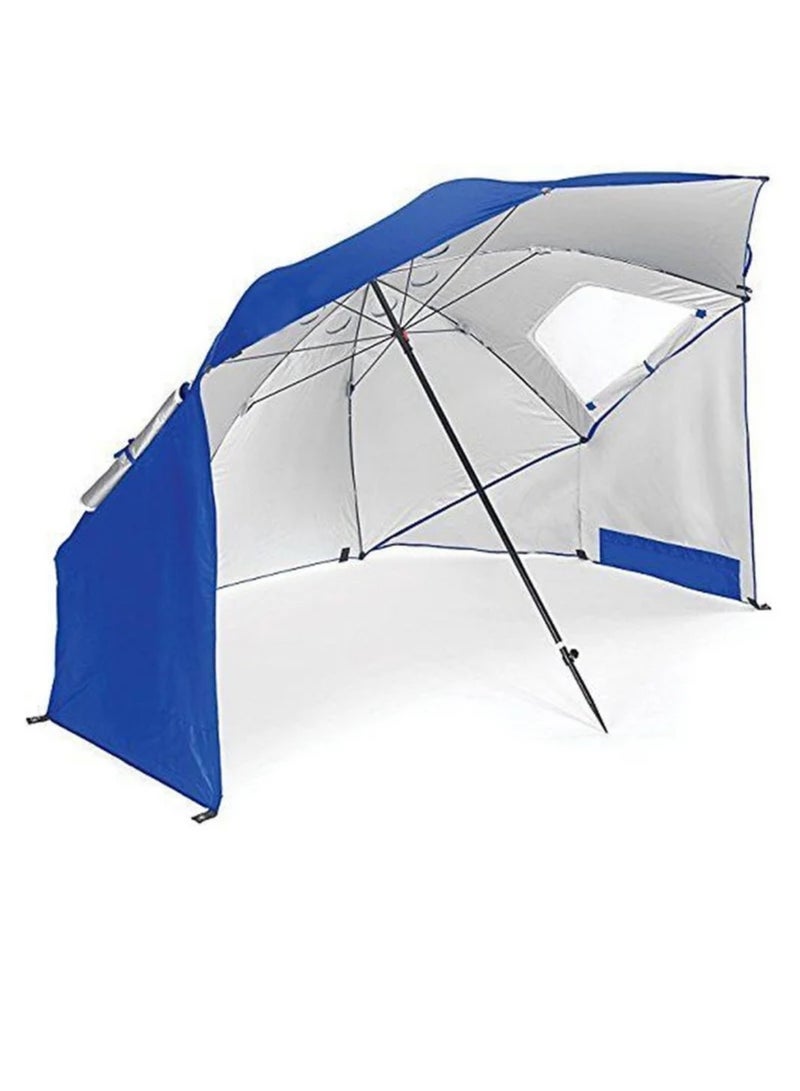 Portable Sunshade Beach Tent Umbrella Rain Canopy Umbrella for Beach and Sports Events With Window Beach Umbrella Blue