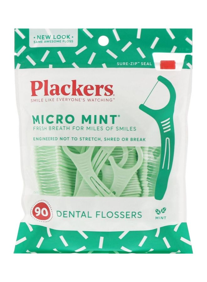 Micro Mint Dental Flossers Mint 90 Count 90ml
