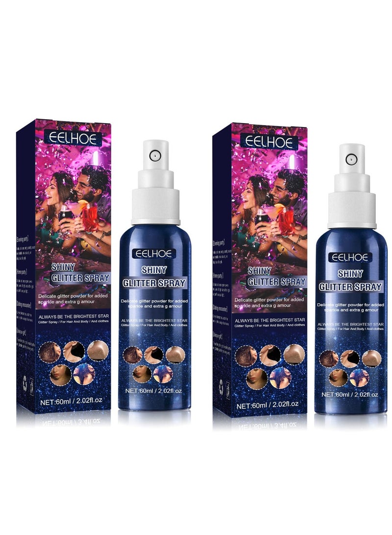 Glitter Body Spray, Makeup Glitter Powder, Highlight Glitter Powder, Suitable for Body, Face, Hair, Nails, Clothing
