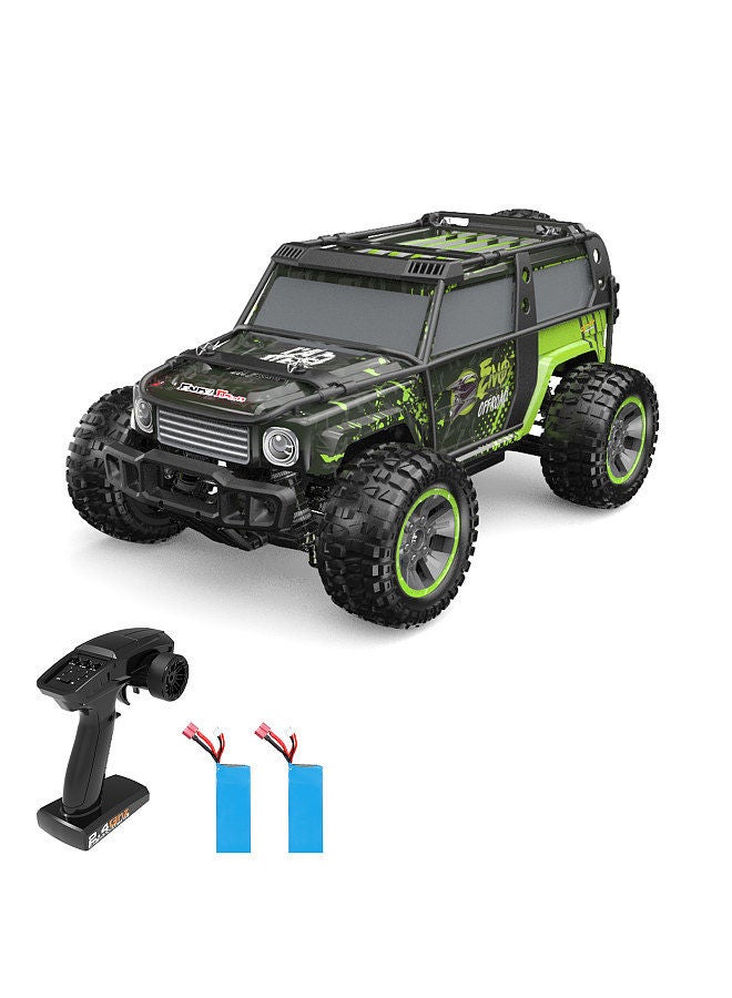 Remote Control Car 1/10 2.4GHz High Speed 65km/h All Terrain Off Road Trucks 4WD Brushless Motor Vehicle Racing Climbing Car Gifts for Kids Adults with 2 Battery
