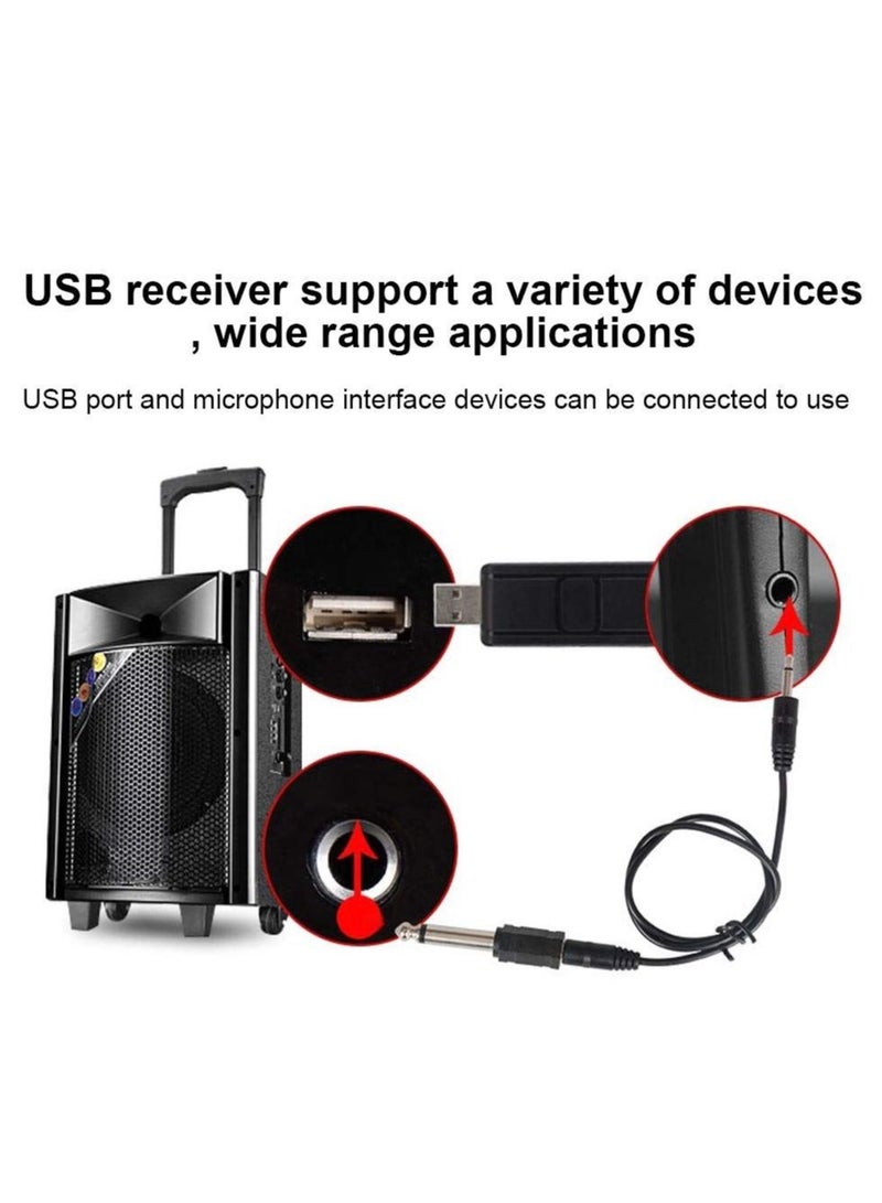 Handheld Wireless Microphone, VHF Wireless Microphone, Over 110 DB Outdoor Indoor Cordless Microphone System, Suitable for Karaoke, Singing, Party, Wedding, DJ, Speech