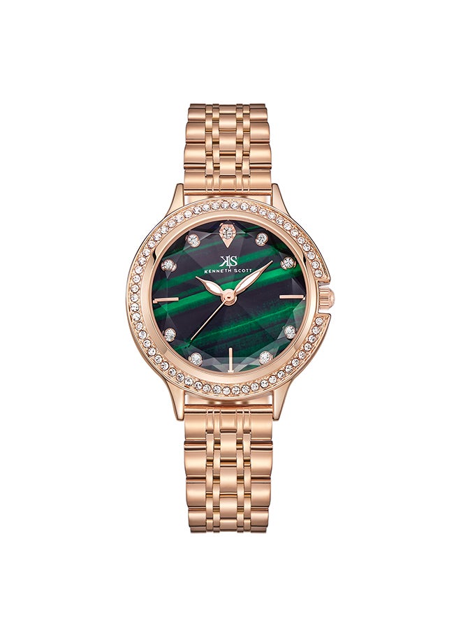 Women's Analog Round Shape Stainless Steel Wrist Watch K23521-RBKH - 32 Mm