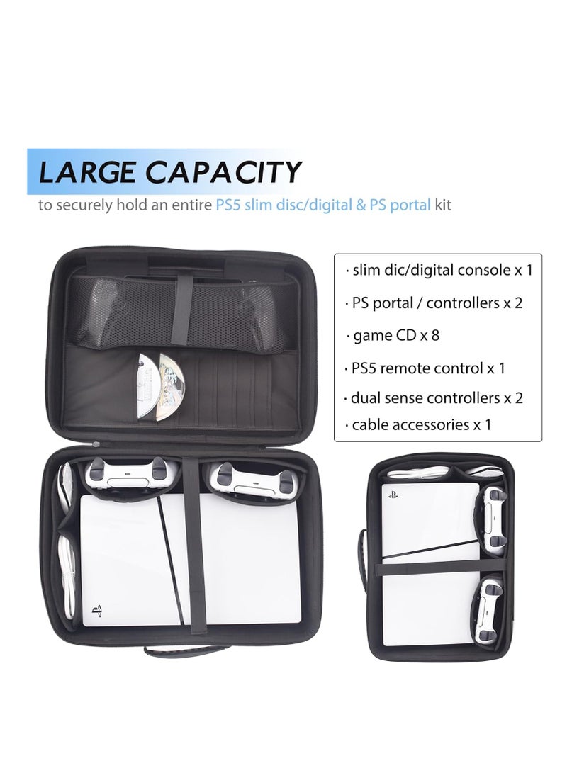 Carrying Case for Playstation 5 Console, Travel Case Compatible with PS5, DualSense Controllers, Base, Games and Accessories