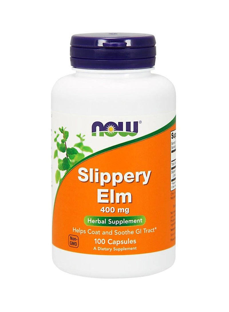 Slippery Elm Dietary Supplement 400mg - 100 Capsules
