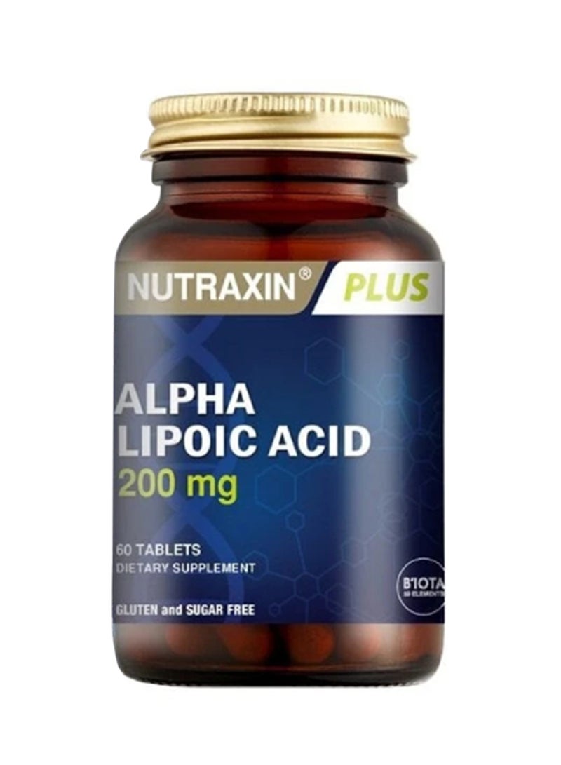 Alpha Lipoic Acid Antioxidant Dietary Supplement 60 Tablet