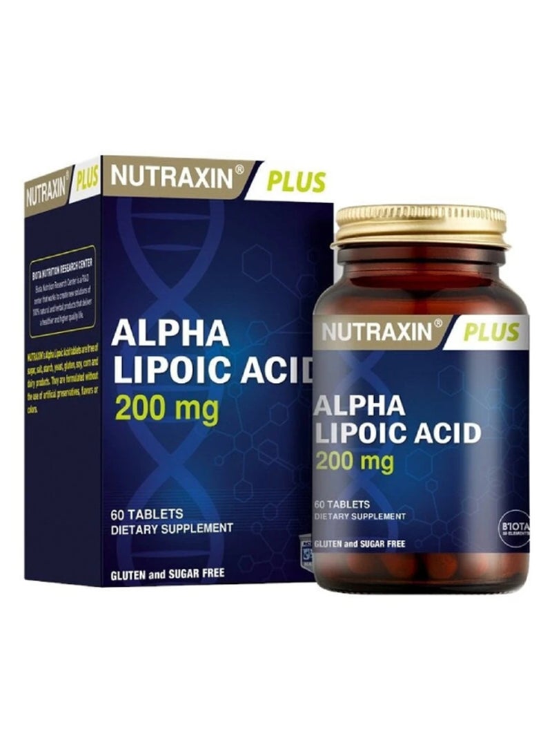 Alpha Lipoic Acid Antioxidant Dietary Supplement 60 Tablet