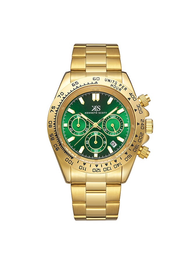 Men's Analog Round Shape Stainless Steel Wrist Watch K23123-GBGH - 43 Mm