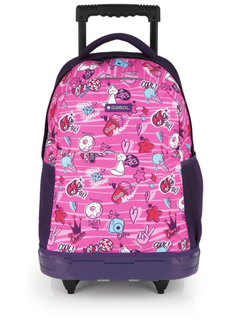 Gabol Sticker Kids Trolley Backpack Children's Nursery School Bag for Preschool Boys Girls