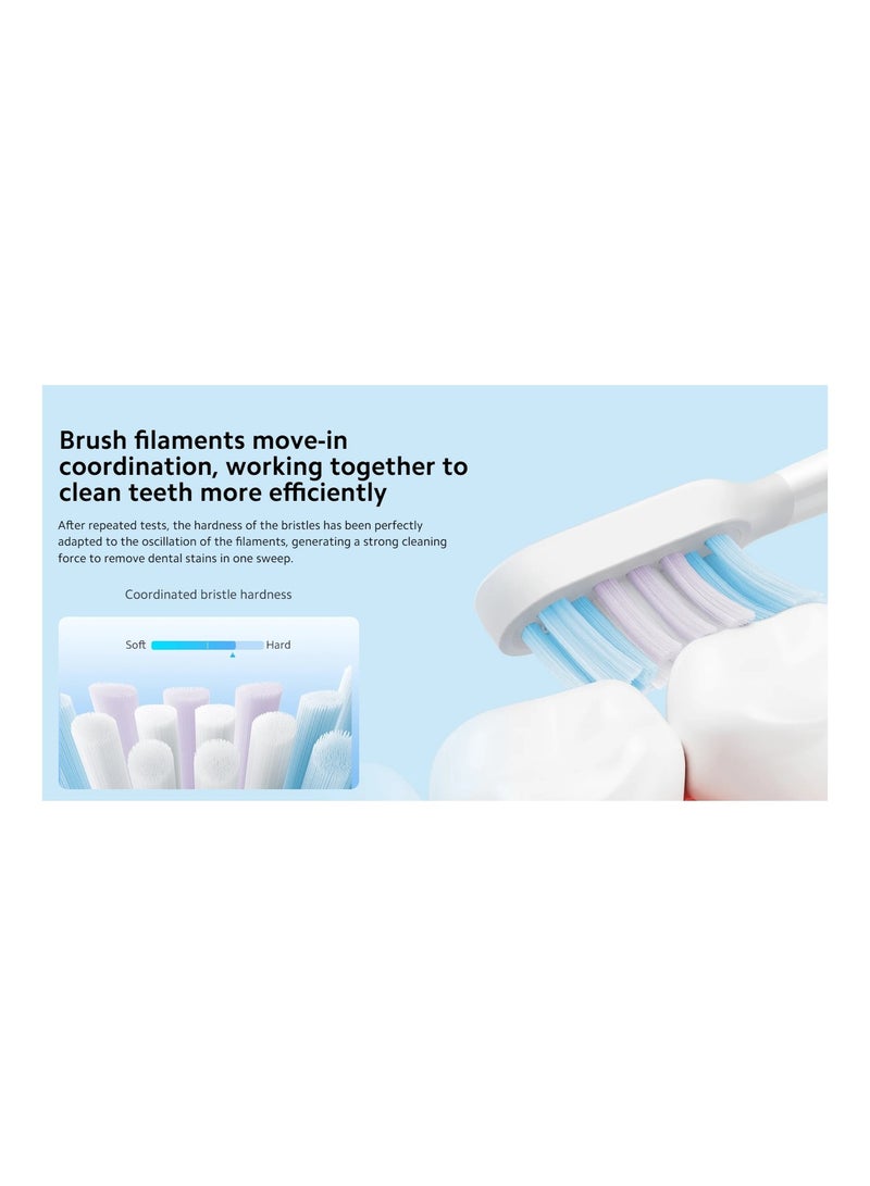 Xiaomi Smart Electric Toothbrush T501 Replacement Heads (White Pro) 2-Pack -White