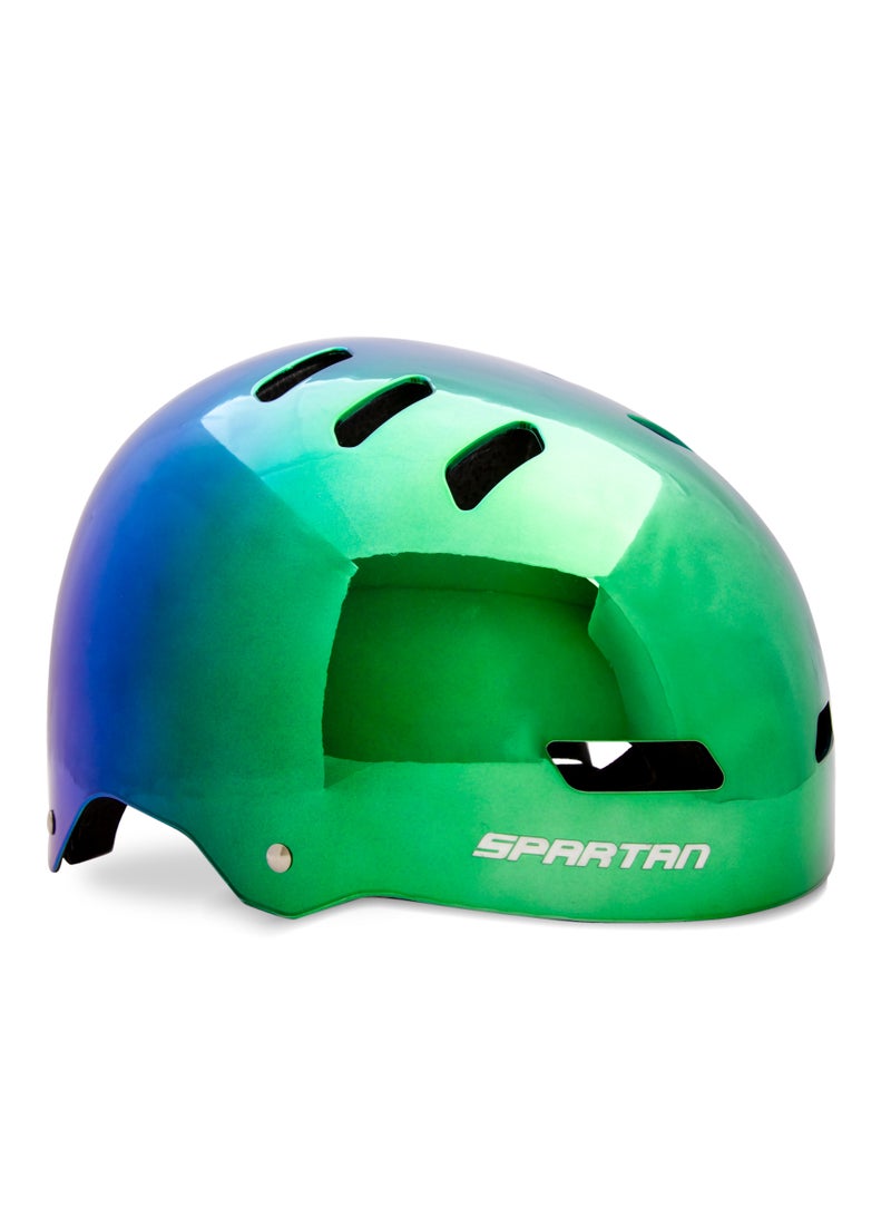 Spartan Mirage Kids Helmet (Green) for Kids Ages 6-14; Multi-Sport Boys and Girls Scooter, Bike and Skateboard Helmet, One Size