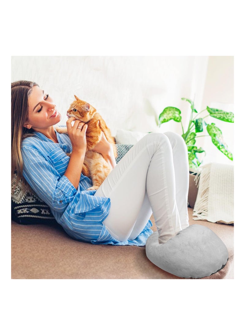 Electric Heated Foot Warmer, USB Fast Heating Foot Pad Soft Flannel Foot Warmer Slippers Anti-Slip Heated Foot Warmer Cozy Electric Foot Warmer Pad Heated Footwear for Men and Women