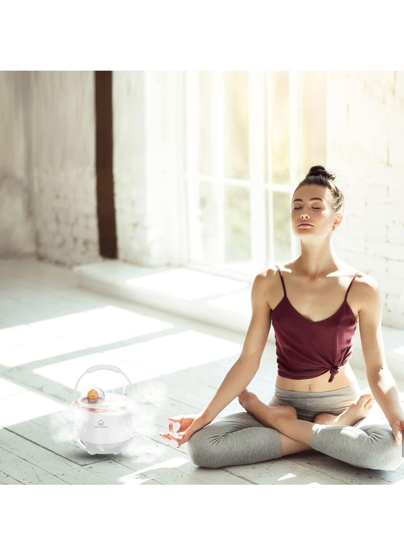 Cool Mist Humidifier, 400ml Mini Portable Humidifier with Adjustable Double spray Personal Humidifier For Bedroom Kids Office Desktop Home, White