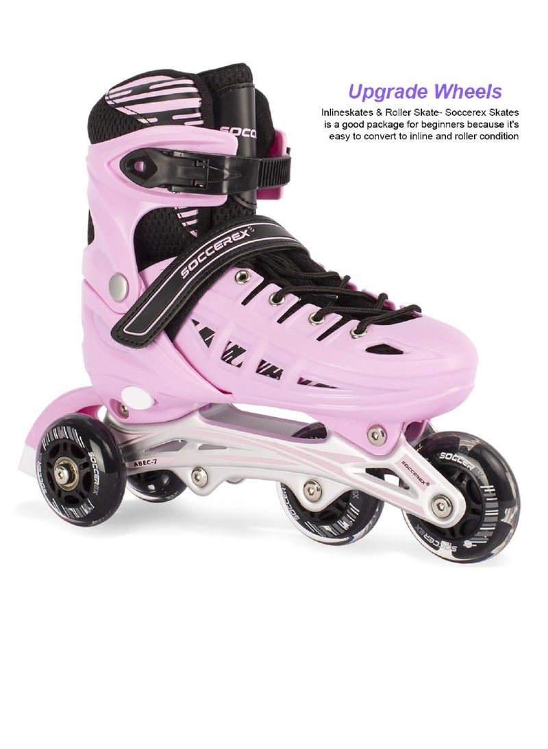 Inline and Roller Skates Shoes for Kids Youth full Set With Helmet and Protection