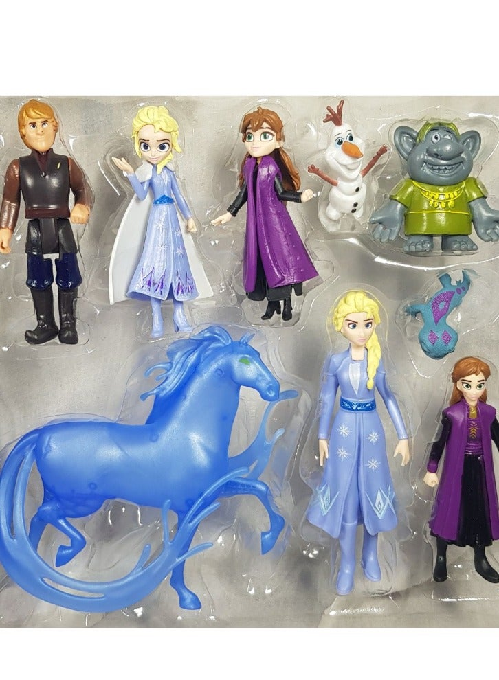 8-Piece Frozen Movie Cartoon Characters 2 Set Multicolour