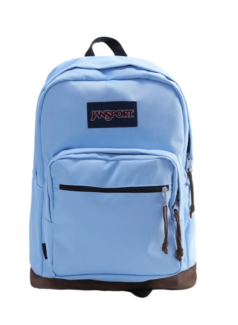 【School season】Classic Colorful School Bag with Leather Computer Compartment Must-Have Back-to-School Travel Bag Laptop Bag for Students