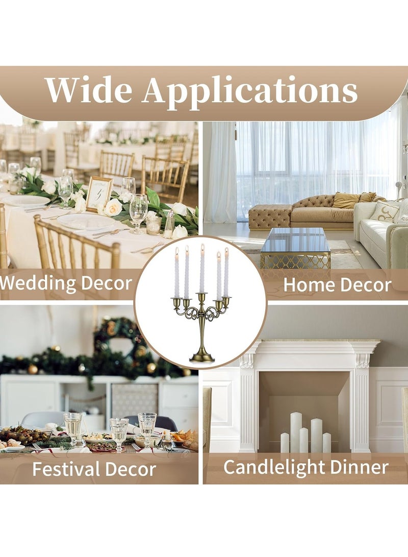 5 Arms Decorative Candle Holder For Wedding and Candlelight Dinner Bronze