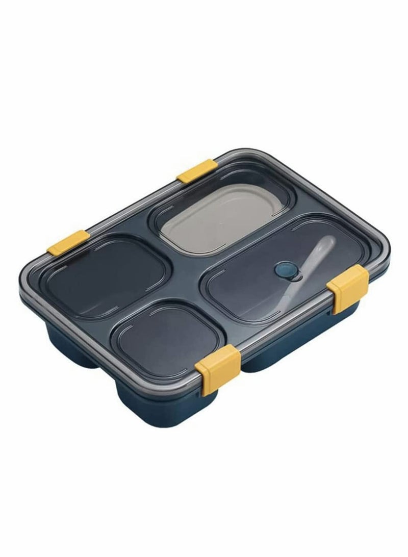 Bento Box, Leak Proof 4 Compartment Lunch Case Lunch Food Salad Containers Holder with Soup Bowl for Kids and Aldult