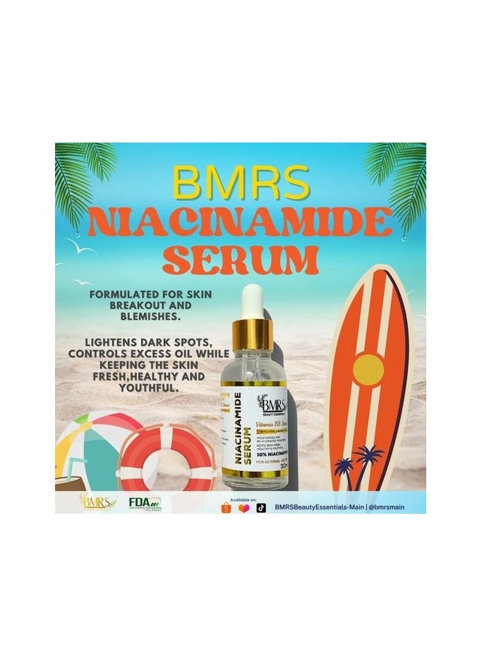 BMRS NIACINAMIDE SERUM Vitamin B3 Serum with Hyaluronic Acid 10% Niacinamide Moisturizes &Re-Hydrates Your Skin