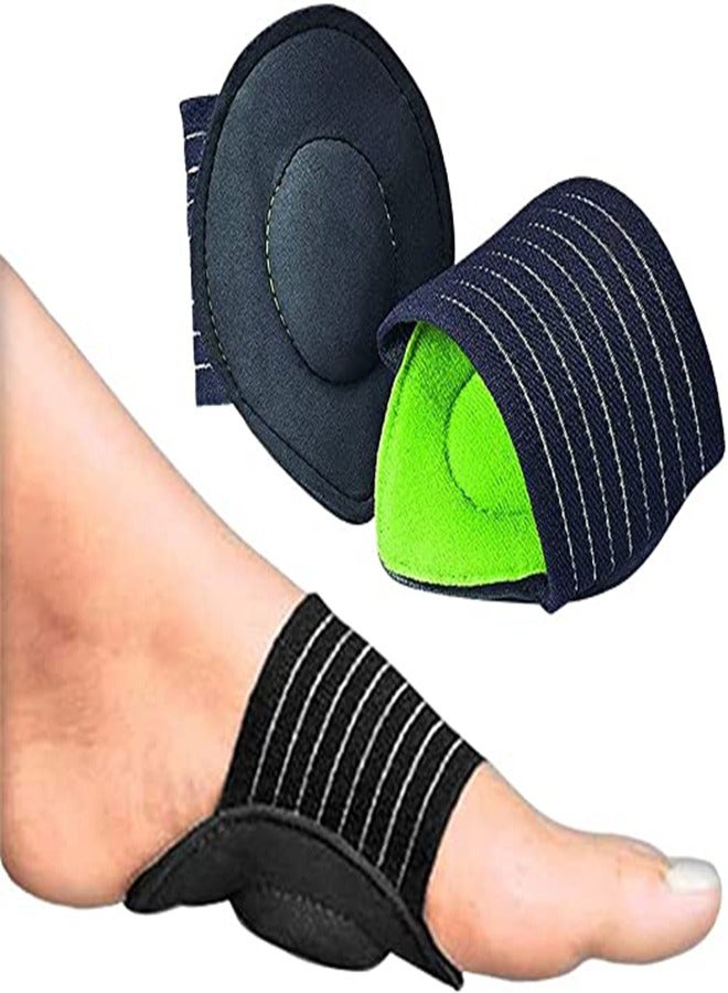 Foot Arch Support,  2 Pairs Cushioned Compression Foot Supporter Elastic Padded Fasciitis Arch Support Sleeves for Fallen Arches, Heel Spurs, Flat and Achy Feet Problems for Foot Care