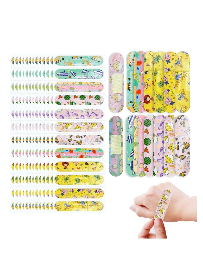 Colorful Cartoon Adhesive Bandages for Kids, 360 Pcs Children Waterproof Breathable Bandages, Bandages for Kids Repair Tape, Knuckle Stickers Comfortable Protection Scrapes and Cuts