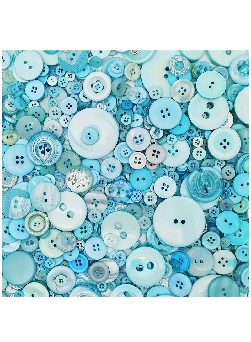 1000 Pcs Turquoise Buttons for Crafts in Bulk Assorted Turquoise Craft Buttons Mixed Teal Button for Crafting Teal Craft Buttons