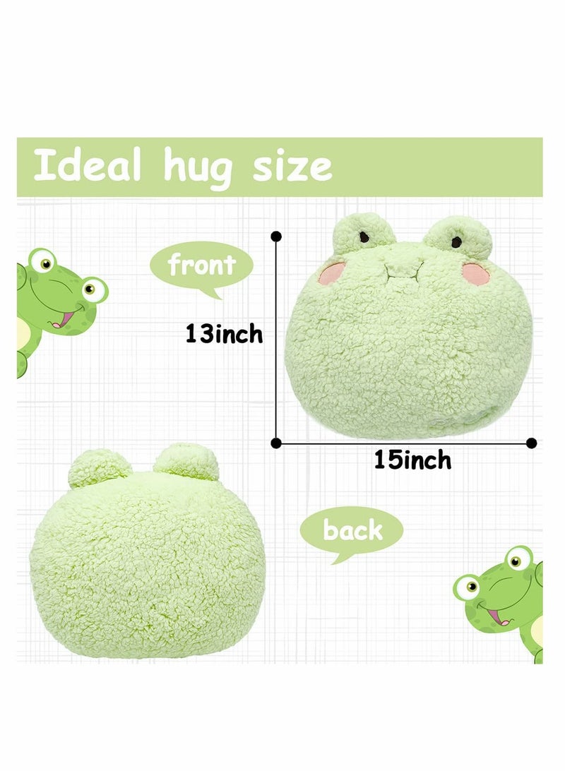 Frog Plush Pillow, Adorable Frog Stuffed Animal, Home Cushion Decoration Frog Plush Toy Throw Pillow Decorations Gifts for Women Kids Birthday