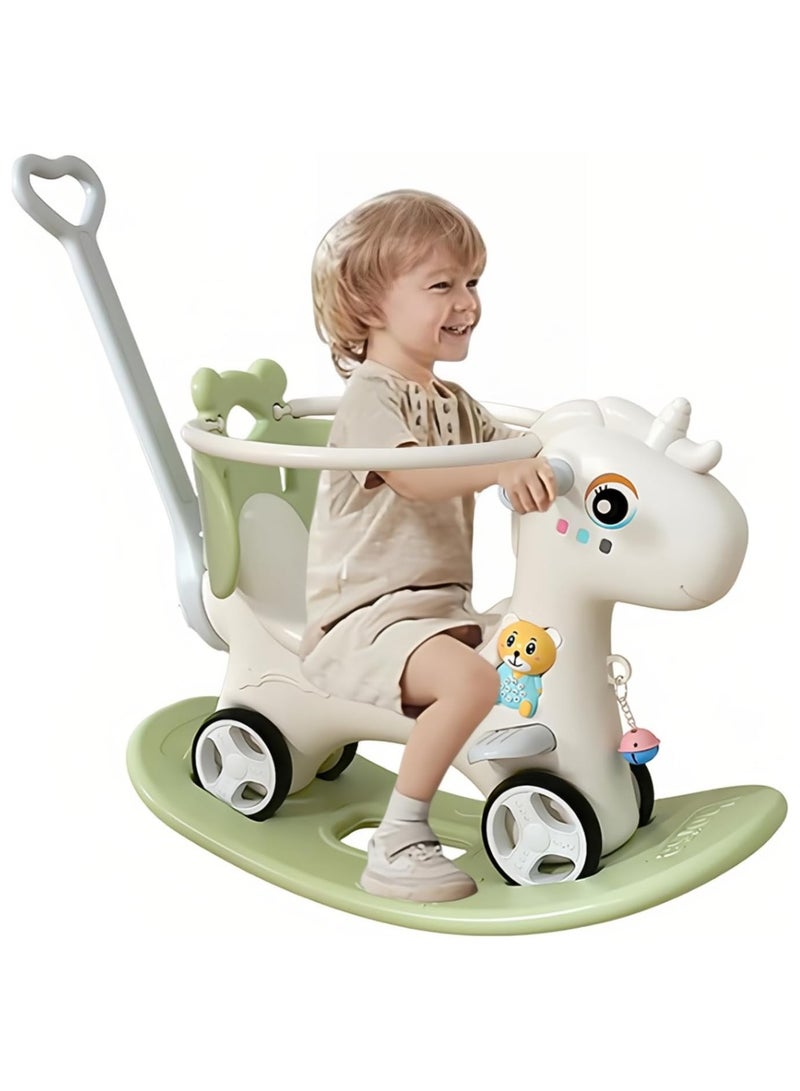 Multifunctional Baby Rocking Horse, Ride-On Horse, Baby Stroller Toy, Toy Horse with Kid Story Machine, Toddler/Infant Rocker, Child Rocking Horse Toy for Kids