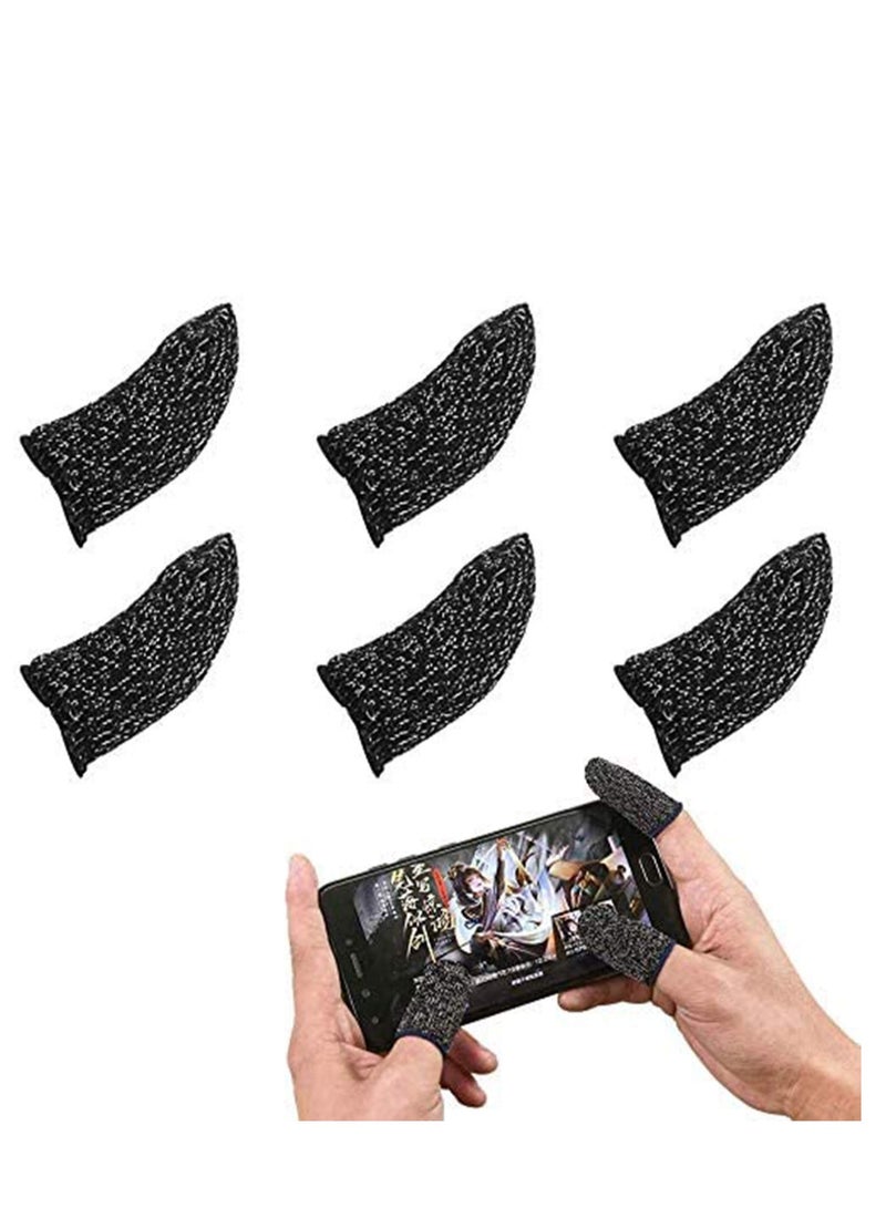Touch Screen Finger Glove Conductive Fiber Fingertips Sweatproof Non-slip Ultra-thin Breathable Universal Touche Screen Finger Sleeves for Android Mobile Games