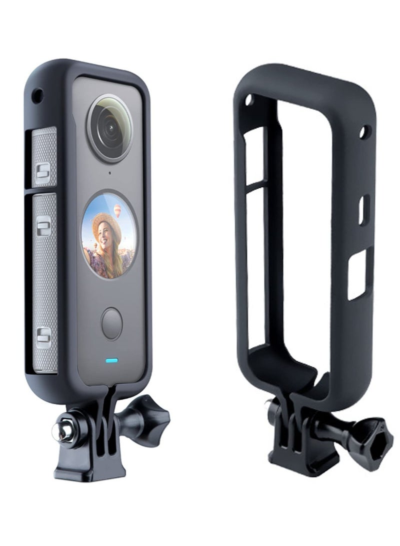 Protective Case for Insta360 One X2 Frame Panoramic Camera Cage Frame Housing Case Action Camera Compatible with Insta360 X2 Rubber Protective Frame
