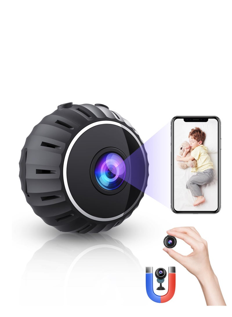 Mini Spy Camera,1080P HD Mini Camera Hidden Security Cam, Wifi Wireless Micro Nanny Cam with Audio and Video, Mini Camera with Night Vision Motion Detection for Outdoor/Indoor