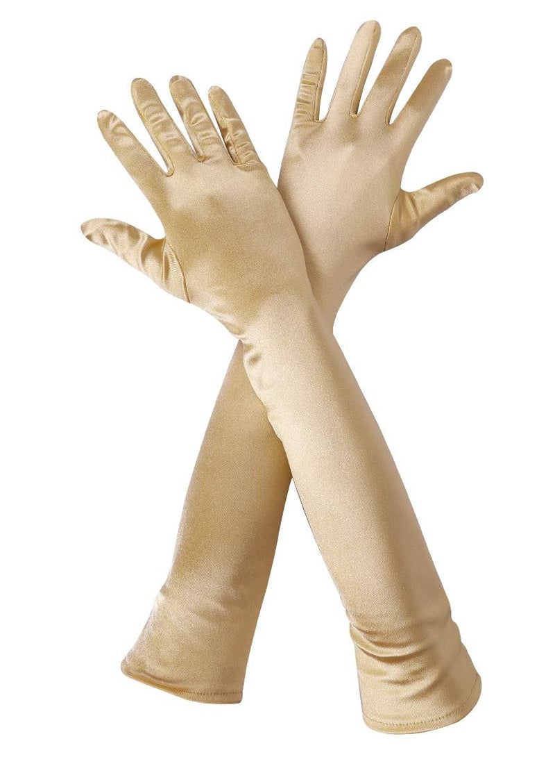 Satin Opera Gloves Long Elbow Satin Gloves Set 21