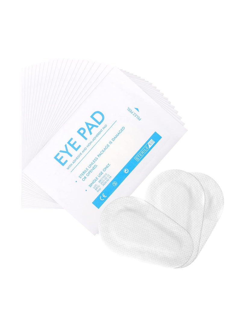 20PCS Disposable Sterile Eye Pads, Non-Woven Eye Patch Stickers Soft Adhesive Eye Cover Wound Dressing Eye Pads Single-Use Eye Covers Protective Eye Patch Stickers Eye Bandages for Adults Kids