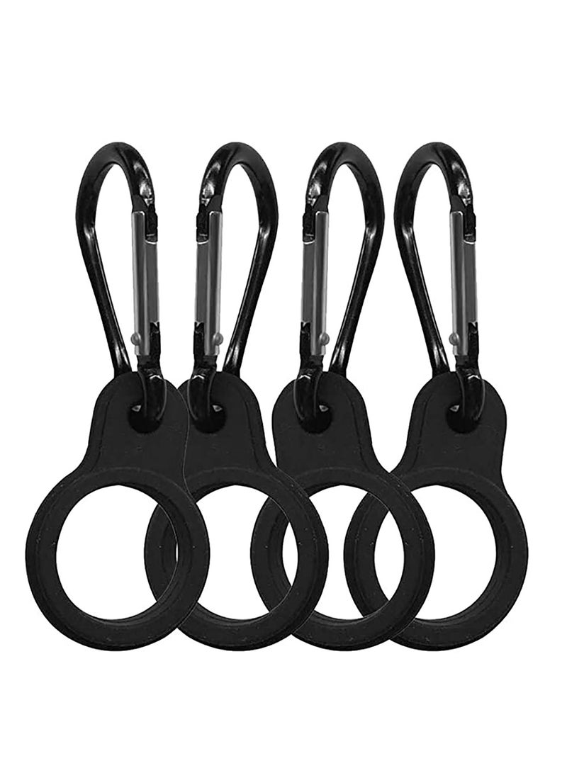 Silicone Water Bottle Buckle, Portable Backpack Carabiner Outdoor Hanging Buckle Water Bottle Holder Clip for Camping Hiking Traveling Mountain Climbers(4pcs)