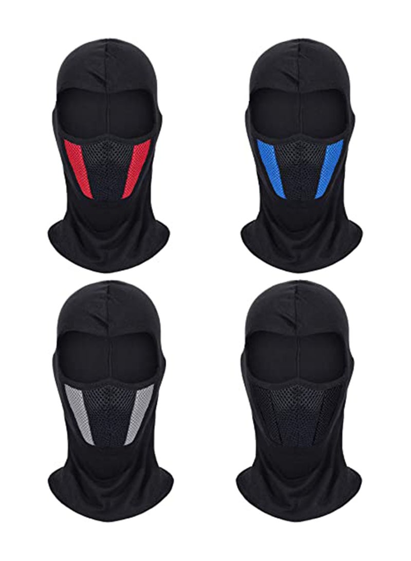 4 Pieces Ski Mask Balaclava Face Mask for Winter Full Face Cover Designed with 1 Hole and Breathing Holes for Men Women Windproof Winter Hat Cold Weather Protection for Motorcycle Riding Bike Cycling