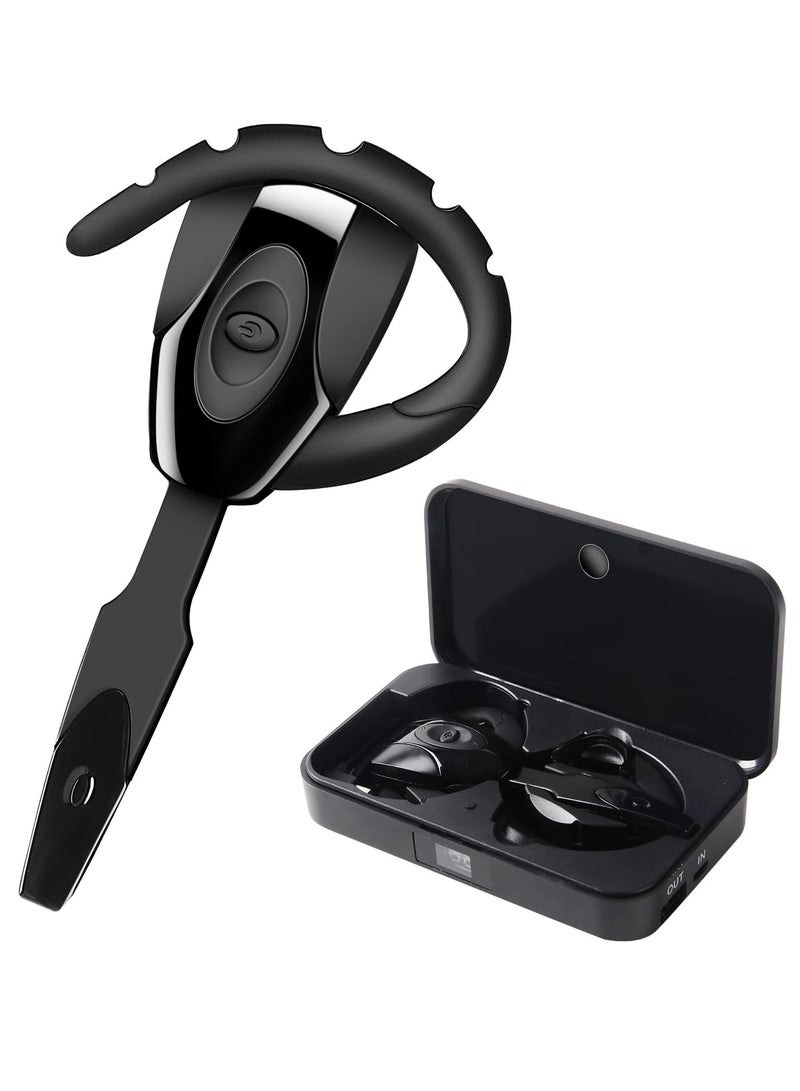 Bluetooth Headset Wireless, Hanging Ear Bluetooth Earphone with Microphone, Standby Time 160 Hours, for Business Office Driving, Supports iPhone Android PS3 Headphones + Charging Case  Style 5
