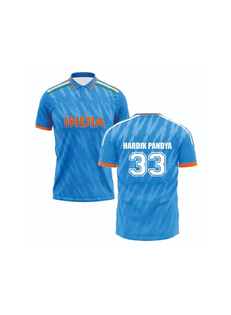 India Unisex Sports Blue Jersey - Perfect for Indian Cricket Fans and Cricket Lovers - Comfortable and Stylish India Jersey for Adults and Kids - Ideal for Matches, Practice