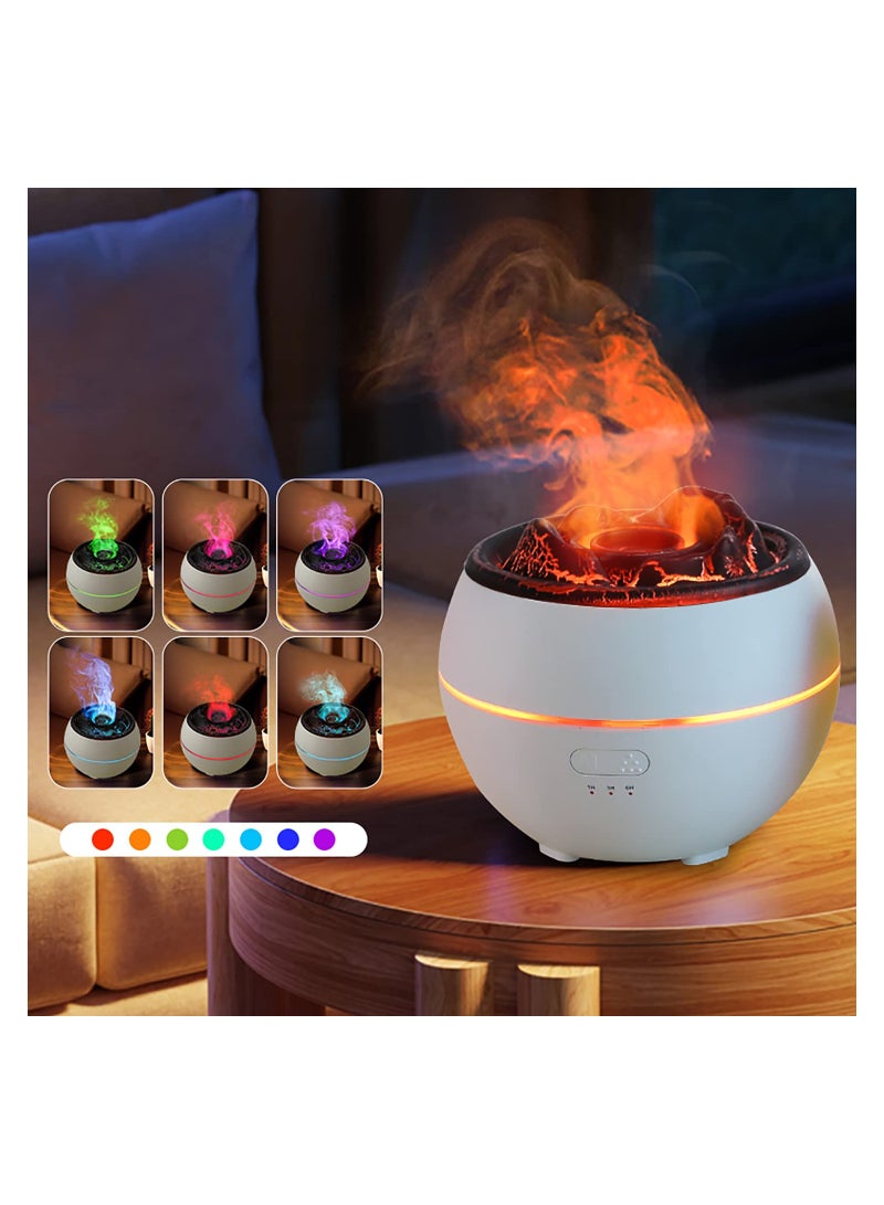 Ultrasonic Aromatherapy Diffuser with Auto-Off for Large Room, 360ml Essential Oil Humidifier Ultrasonic Humidifier  Run 24 Hours Volcano-Like 7 Colors LED Night Light for Bedroom Relaxation