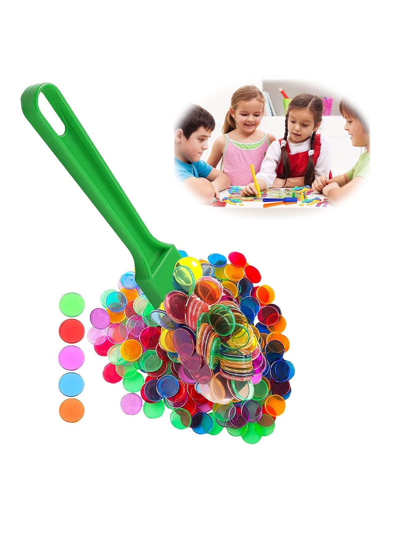 Counters Counting Chips Plastic Markers Mixed Colors for Chips, for Family Educational Games, Counting, and Sorting, Science and Educational Activities 100pcs   5 Clear Color