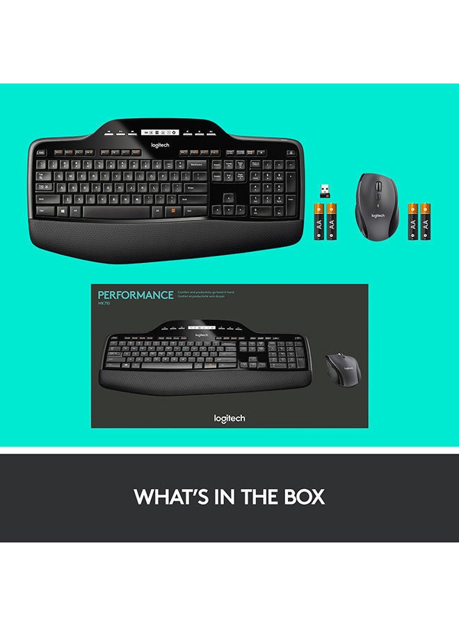 MK710 Performance Wireless Keyboard And Mouse Combo US-English black