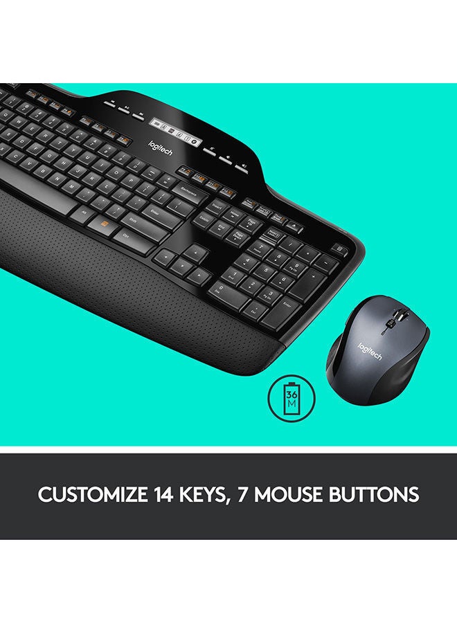 MK710 Performance Wireless Keyboard And Mouse Combo US-English black