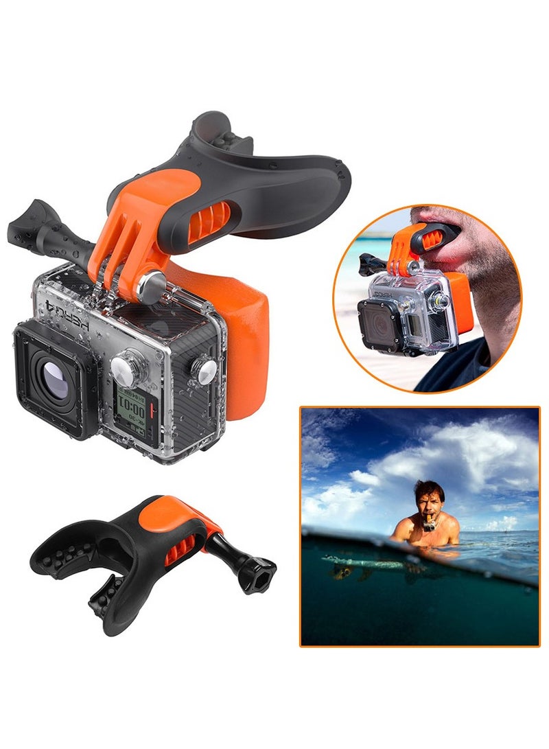 Surfboard Diving Camera Accessories for Hero 7/6/5 Action Sports Camera Action Camera Non-Slip Floating Bite Mount Underwater Camcorder Diving Surfing