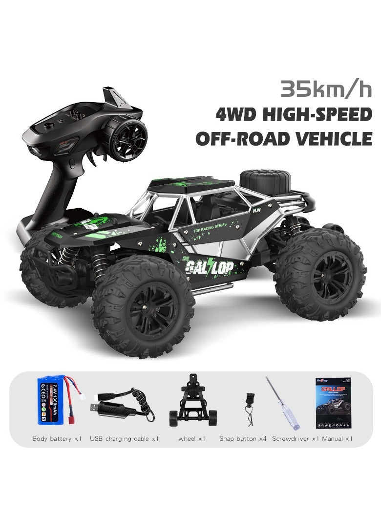Alloy material shell 1:16 All-terrain adaptation 4WD High-Speed Car